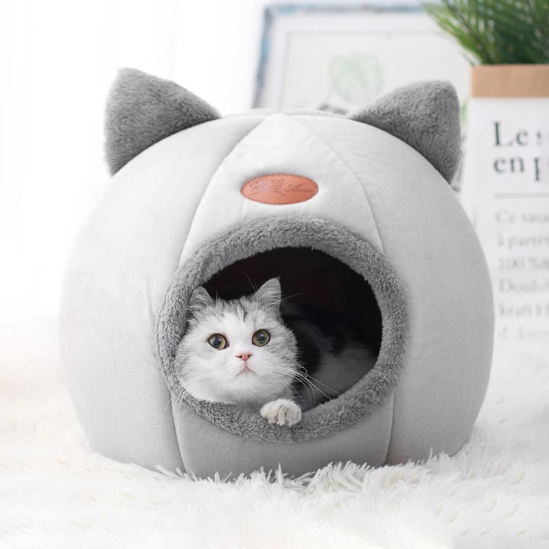 Warm & Fluffy Cat Cave Bed