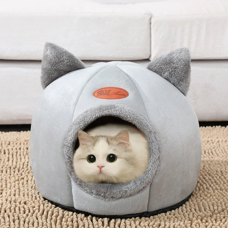 Warm & Fluffy Cat Cave Bed