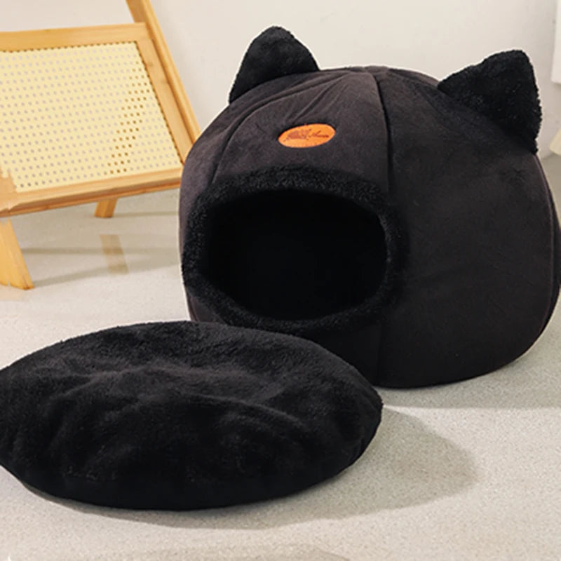 Warm & Fluffy Cat Cave Bed