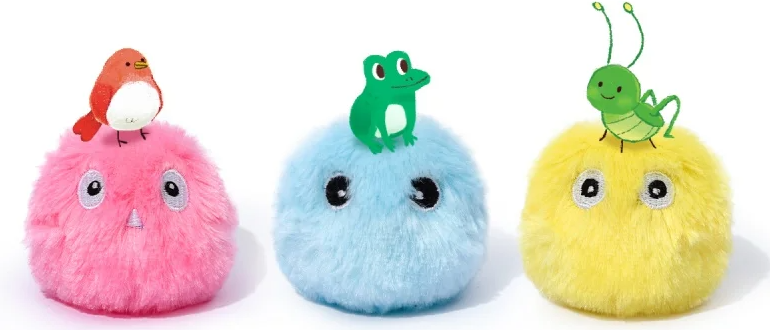 The three balls: bird, frog and cricket